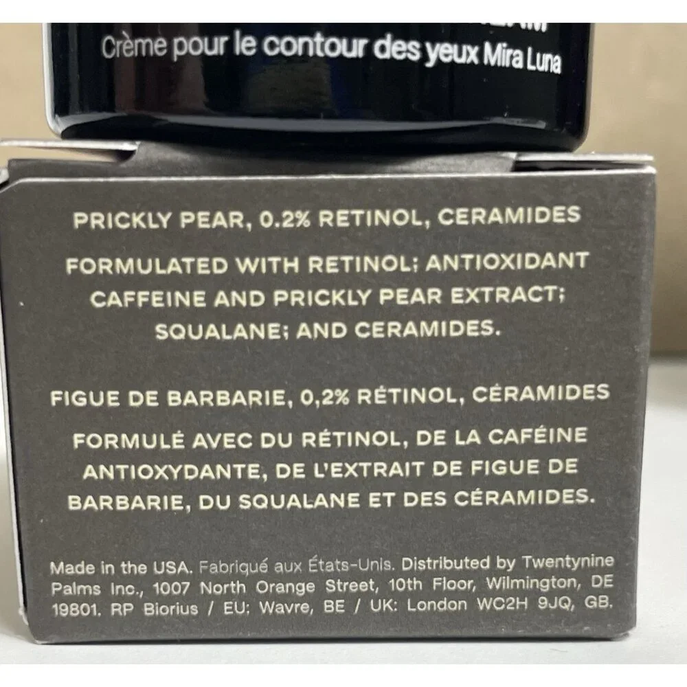 TwentyNine Palms Mira Luna Eye Cream .42 oz & Mesa Exfoliating Solution 3.4fl Oz